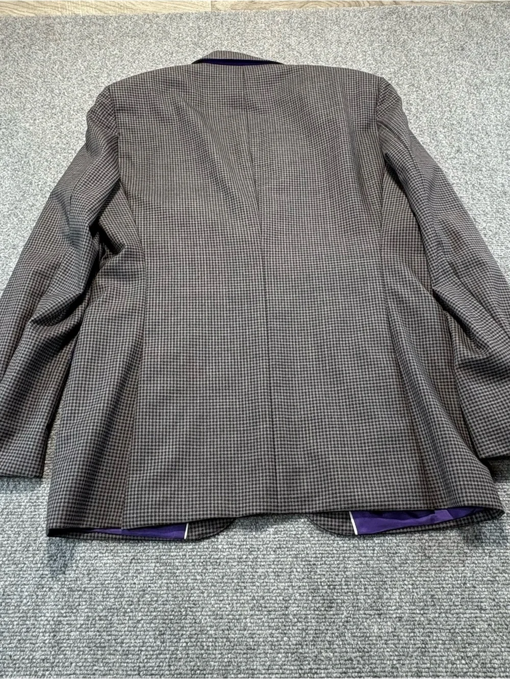 HUGO BOSS The James Sport Coat Jacket Men's 38R Brown-Gray Check Lightweight